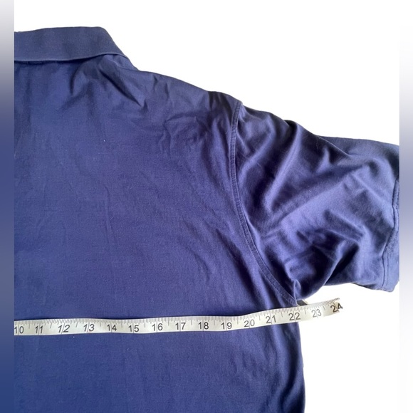 Men's Peter Millar Korea Blue Polo Shirt Golf Tee Medium 100% Cotton Hiking - Picture 7 of 8